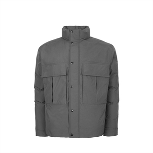 GTAL美式新国标90白鸭绒羽绒服商务轻熟冬季保暖刺绣口袋立领外套