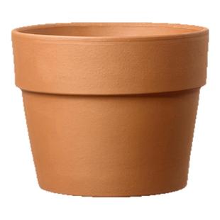 deroma帝罗马落地无孔套盆桌面盆红陶花盆小口径客厅阳台盆栽陶盆