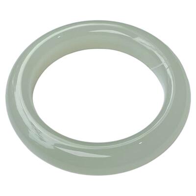 和田玉青海料冰底起荧光冰晴手镯55.3圈口