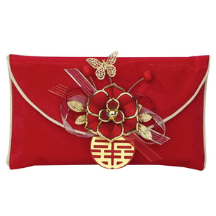 2024年新款刺绣布艺结婚红包万元改口费随份子个性高级绸缎利是封