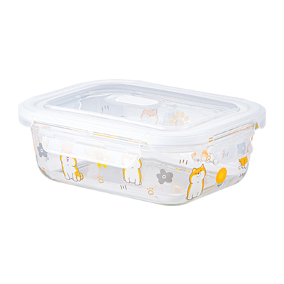 便当盒可微波炉加热玻璃圆形