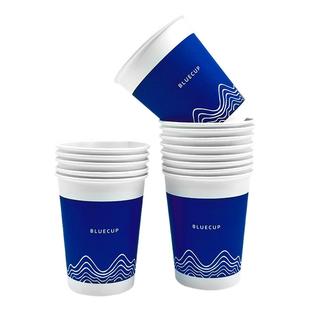 270ml大航一次性克莱因蓝加厚纸杯商务家用办公用水杯咖啡杯