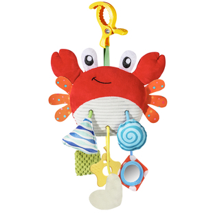 螃蟹抽绳抽抽乐婴儿宝宝床挂拉拉乐婴儿9合1车载挂件摇铃安抚玩具