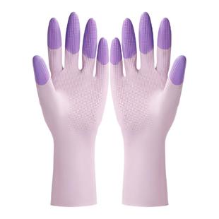 儿童洗碗手套食品级加绒耐用型防水防滑女士小手厨房家务专用手套