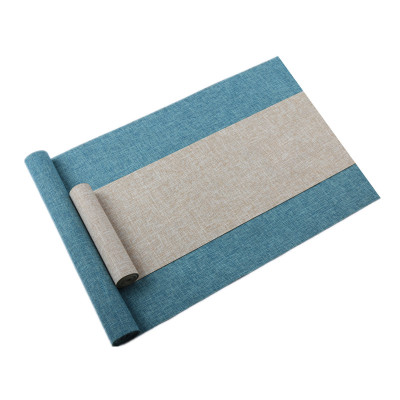 桌旗套装麻纹防水茶席中式禅意酒店茶台干泡茶旗布艺垫茶室茶桌布