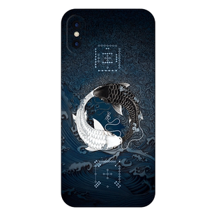 适用苹果X手机壳iPhoneXsMax保护套iphoneX硅胶XR软壳新款iPhone8Plus全包7防摔6sPlus中国风浮雕男女定制
