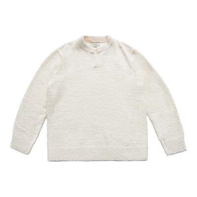 ATGM亨利领半边绒老钱风针织毛衣