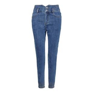 sp68九分牛仔裤中高腰女小脚裤修身显瘦高弹春秋新款小个子