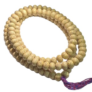 天然星月菩提黄金籽苹果圆108颗佛珠鸡油黄陈籽星月菩提文玩男士