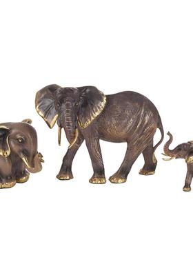 全铜招财家居客厅酒柜大象摆件