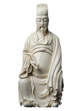 戴玉堂陶瓷摆件《文昌帝君神像文曲星像》周金田佛像仿古装饰艺术