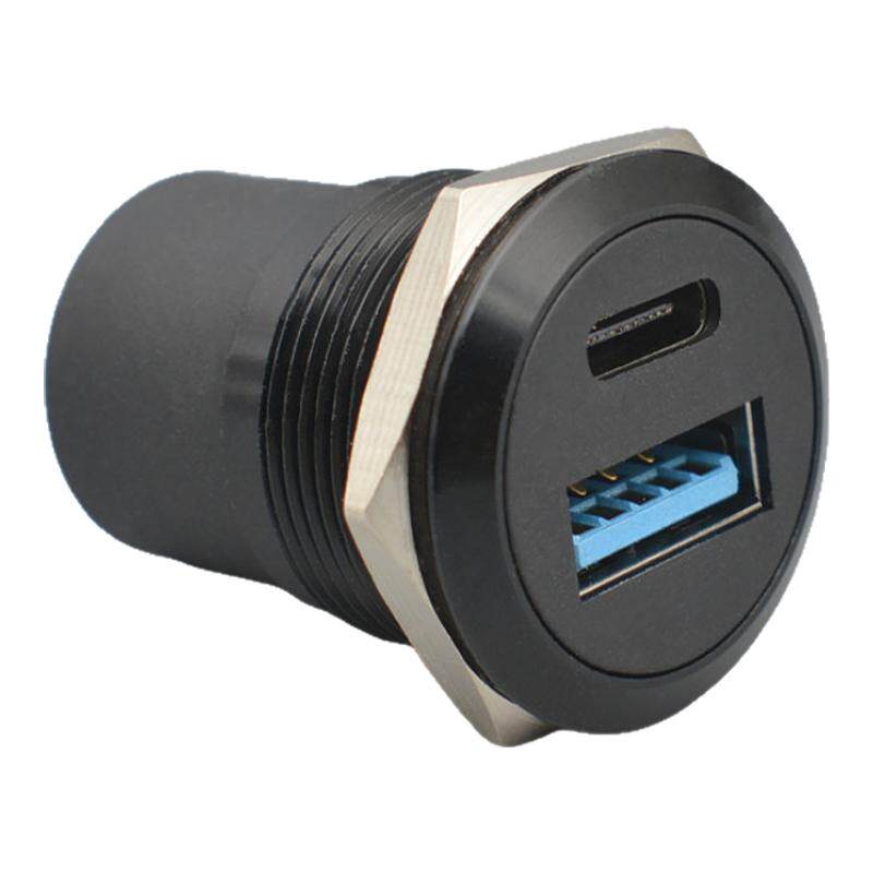 圆形USB3.0带TYPE-C数据连接器