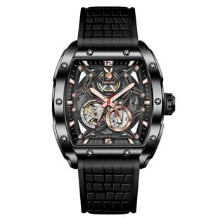 2025新款花花公子男士手表镂空机械表方形酒桶理查德学生品牌男表