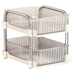 卫生间下水槽置物架抽拉式浴室洗手池柜下厨房厕所分层台面收纳架