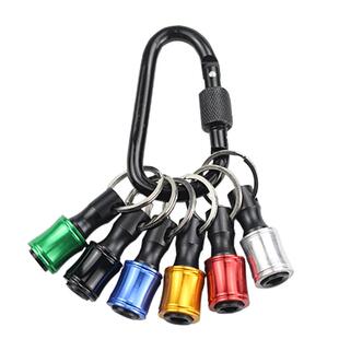 铝合金彩色钥匙扣延长接杆1/4六角柄批头转换杆快换批头套筒套装