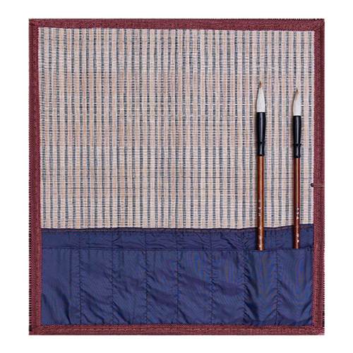 檀烨轩毛笔笔帘毛笔书法专用便携学生笔袋毛笔袋卷毛笔的帘子收纳卷帘毛笔小学生子竹制袋子卷笔帘专用