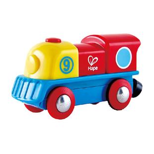 Hape火车轨道通用彩虹电动火车头1岁+男女孩儿童益智玩具宝宝礼物
