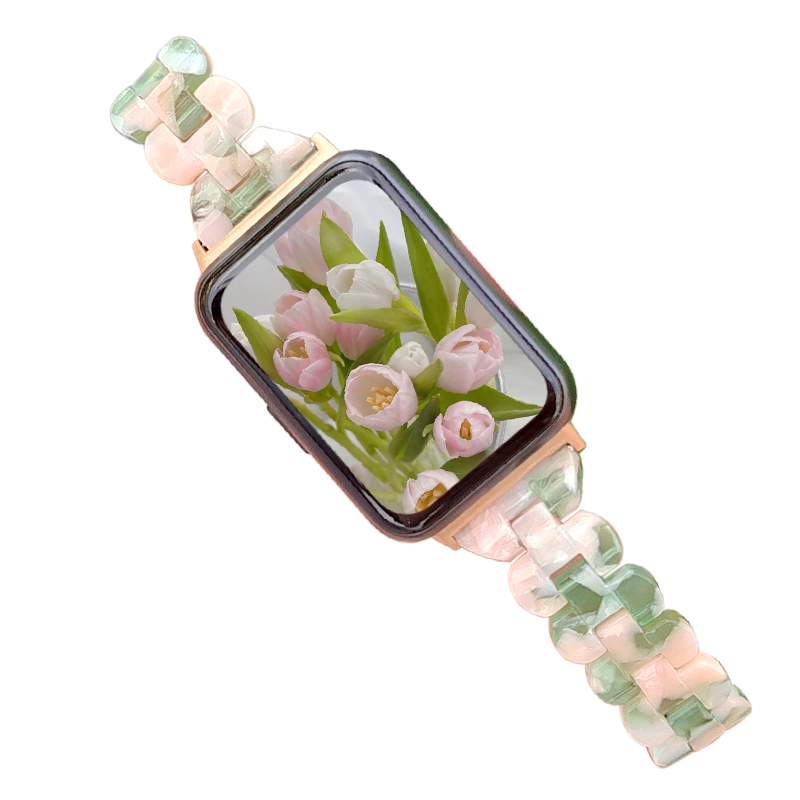 适用华为手环10表带9nfc腕带8智能7运动band6创意夏天精美树脂款手表带荣耀9男女个性潮配件替换带云顶创想
