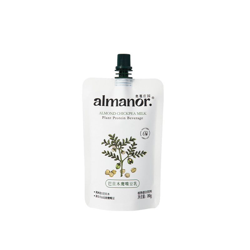 almanor奥蔓庄园巴旦木鹰嘴豆乳无食品添加剂无糖植物豆奶黑芝麻