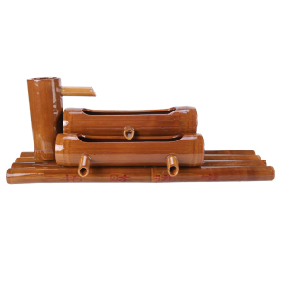 陶瓷鱼缸竹子过滤器圆缸瓷缸增氧上置过滤盒鱼盆过滤设备静音