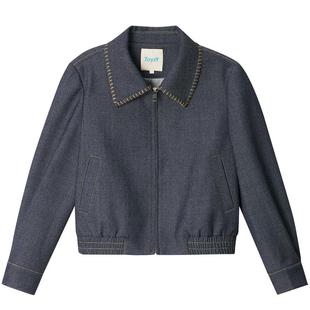 【明星同款】ToyzY美式高街丹宁牛仔风翻领外套+铅笔裙半身裙