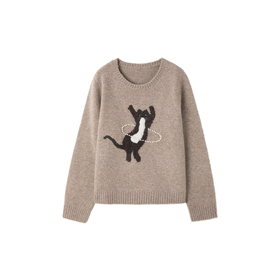 时然大码微胖MM针织衫毛衣