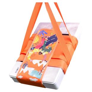 中贤颜料盒提手水粉42色提兜果冻颜料绑带大小可调节多用途帆布提袋美术生专用便携手拎带子48色两套可装提手