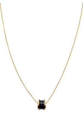 Bible同款黑金戒圈项链男女时尚