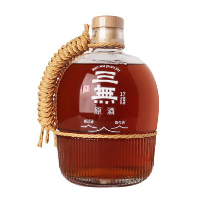 【三无原酒】无勾调无过滤原浆黄酒绍兴产半干型花雕1.5L
