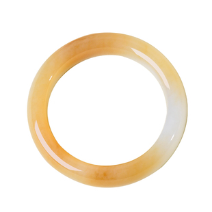 凤飞凰57.5mm和田玉糖白玉轮胎镯女玉石手镯玉镯子送女友送妈妈D