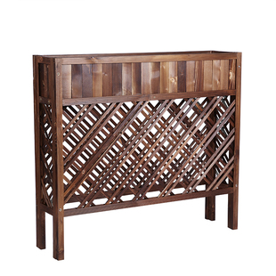 防腐木花架户外庭院餐厅隔断木栅栏围栏饭店护栏露台阳台花盆架子