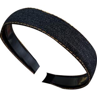 2025气质新款牛仔蓝色发箍女头箍压发卡发捆头饰发旅发窟带齿防滑