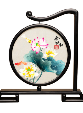 装饰摆件绣美手工苏绣礼品中国风