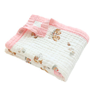 童泰儿童纯棉纱布浴巾110cm大号童被纱布巾吸水6层棉纱洗澡巾