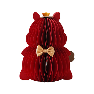 新年装饰好物氛围布置2026新款生肖马年折纸马立体桌面红色摆件