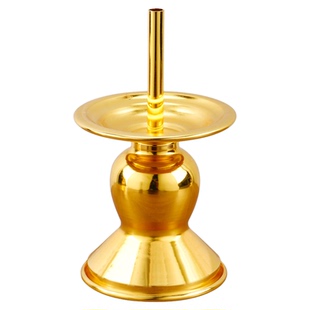 合金烛台竹签蜡烛台供奉家用室内佛具用品上香神台摆件财神爷上贡