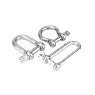国标304不锈钢D型卸扣加长d形起重U型连接扣链条钢扣快速接环弓型