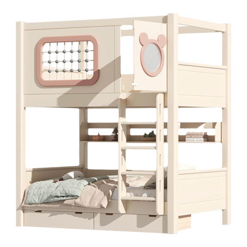 5折樱桃木高架床同宽上下床树屋