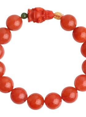 心斋堂南红财神爷手串