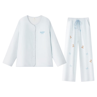 BE泰迪熊联名海岛绒睡衣女冬可爱