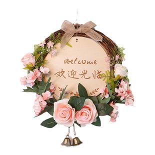 春节布置入户门后装饰温馨暖居挂花门牌欢迎回家墙面遮丑装饰挂件