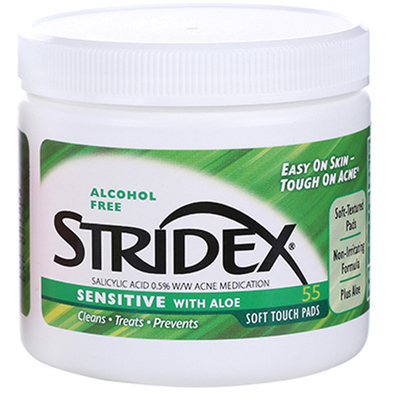 stridex粉刺毛孔温和水杨酸棉片