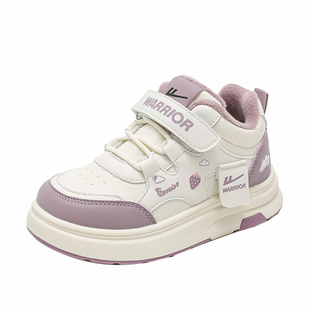 回力女童板鞋2025新款秋冬季儿童二棉鞋加绒加厚冬鞋白色运动鞋子