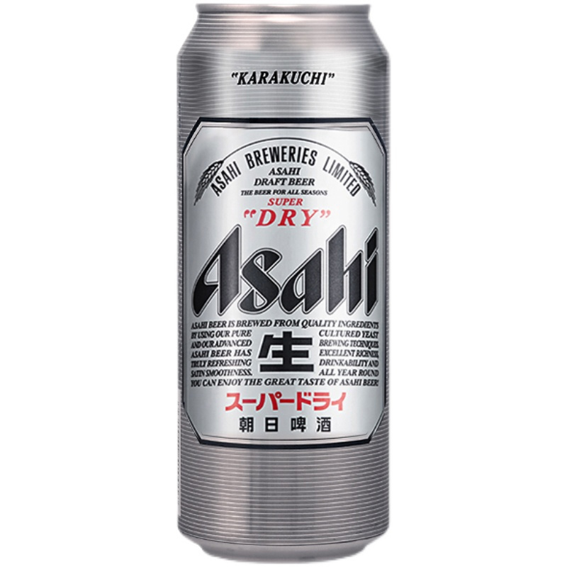 ASAHI/朝日啤酒超爽系列干啤500mlx24罐整箱装干啤爽口630ml12瓶