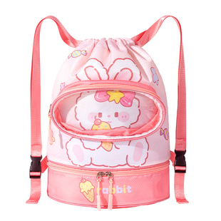 儿童游泳包干湿分离防水大容量卡通双肩背包男女童户外沙滩收纳包