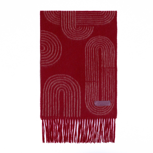 MARJAKURKI玛丽亚古琦红色围巾山羊绒围巾女款2025新款冬季高级感