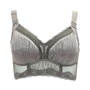 大码内衣薄款女缩胸显胸小胸罩无钢圈胖mm大胸显小神器全罩杯文胸