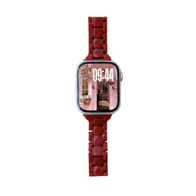 透明小蛮腰三珠表带适用苹果手表iwatch11se链式8910糖果色腕带女