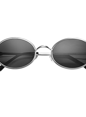 时尚椭圆金属墨镜女潮遮阳太阳镜