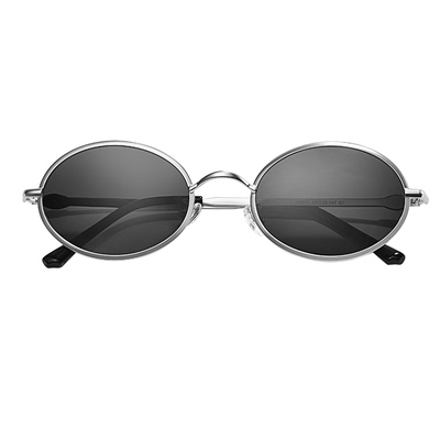 时尚椭圆金属墨镜女潮遮阳太阳镜